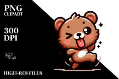 Innocent Bear with Tongue-Out PNG Product Image 2