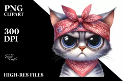 Watercolor Cat Standing Up Human Like, Transparent PNG Product Image 1