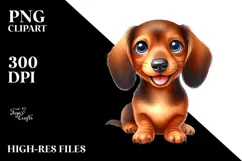 Happy Dachshund, Transparent PNG Product Image 2