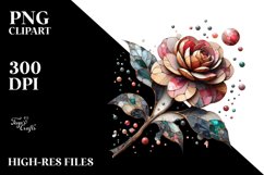 Colorful Abstract Stained Camellia Clipart Product Image 3