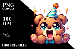 Sparkling Eyes Bear PNG Product Image 2