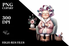Old Lady Chair Hair Curlers Mug Product Image 1
