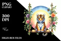 Colorful Tiger Swing | Clipart Product Image 1