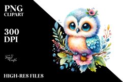 Baby Owl Clipart Product Image 1