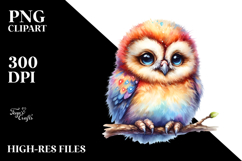 Baby Owl | Watercolor | Sublimation Product Image 2