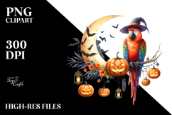 Parrot Dressed for Halloween, PNG Product Image 2