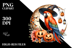 Parrot Dressed for Halloween, PNG Product Image 2