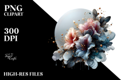 Abstract Rhododendron with Glossy Finish, Artistic PNG Product Image 2