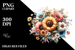 Watercolor Sunflower PNG Product Image 2