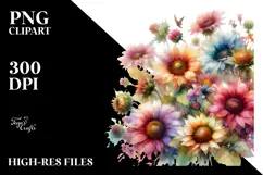 Sunflower Watercolor, Transparent PNG Product Image 2