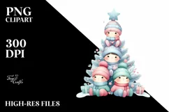 Cute Baby Christmas Tree Winter PNG Product Image 2