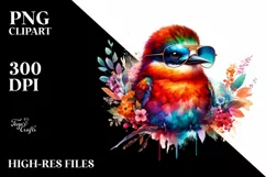 Vibrant Oilbird Sunglasses | Clipart Product Image 1