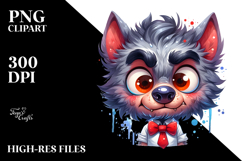 Goofy Chibi-Style Werewolf PNG Product Image 2