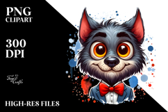 Goofy Chibi-Style Werewolf PNG Product Image 2