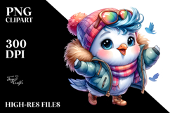 Cute Dove Winter PNG Product Image 2