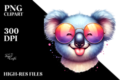 Whimsical Koala with Sunglasses, PNG Product Image 2
