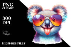 Whimsical Koala with Sunglasses, PNG Product Image 2