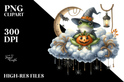 Watercolor Frog for Halloween, High-Res PNG Product Image 2