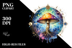 Magical Celestial Mushroom, Transparent PNG Product Image 2