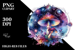 Magical Celestial Mushroom, Transparent PNG Product Image 2