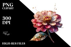 Shiny Zinnia Golden Abstract Clipart Product Image 3