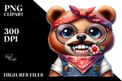 Expressive Thoughtful Bear with Big Teeth | Sublimation | Product Image 2