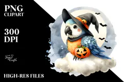 Cute Baby Macaw Halloween PNG Product Image 2