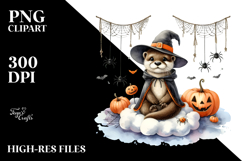 Watercolor Otter for Halloween, High-Res PNG Product Image 2