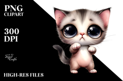 Expressive Contempt Baby Cat | Sublimation | Clipart Product Image 2