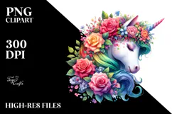 Vibrant Cute Unicorn PNG Product Image 2