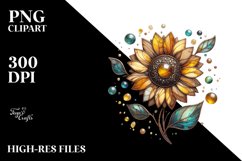 Detailed Sunflower Stained | Clipart Product Image 3