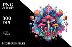Magical Celestial Mushroom, Tarot PNG Product Image 2