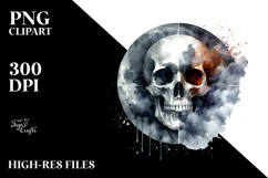 Modern Skull Splash PNG Product Image 2