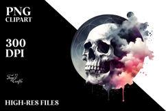 Modern Skull Splash PNG Product Image 2
