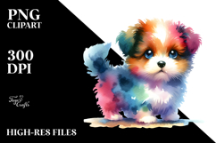 Cute Baby Dog Watercolor, PNG Product Image 2