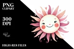 Pinkish Smiling Sun, Transparent PNG Product Image 2