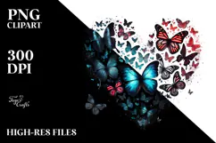 Digital Heart made of Butterflies Product Image 2