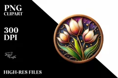 Detailed Tulip Stained Shiny Material | Watercolor Splash Product Image 3