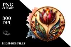 Detailed Tulip Stained Shiny Material | Watercolor Splash Product Image 3