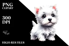 Expressive Baby West Highland White Terrier, Transparent PNG Product Image 2