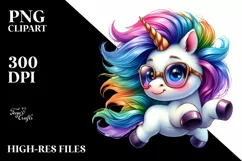 Funny Dancing Unicorn Clipart, Transparent PNG Product Image 3