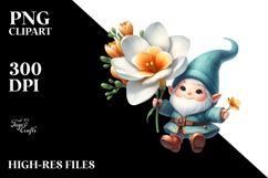 Cute Gnome with Iris, Transparent PNG Product Image 2