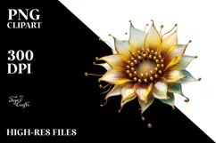 Sunflower with Golden Insertions PNG Product Image 2