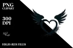 Simple Paintbrush Style Heart PNG Product Image 2