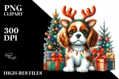 Expressive Baby Cavalier King Charles Spaniel PNG Product Image 3