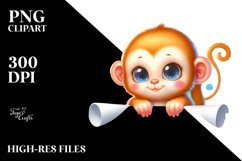 Colorful Baby Monkey Smiling | Clipart Product Image 3