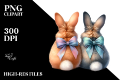 Bunny Sitting Back View PNG Product Image 2