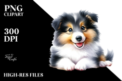Watercolor Baby Collie Cartoon, Transparent PNG Product Image 2