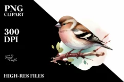 Colorful Simple Finch Clipart Product Image 1