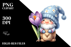 Gnome with Crocus in Pocket PNG Product Image 2
